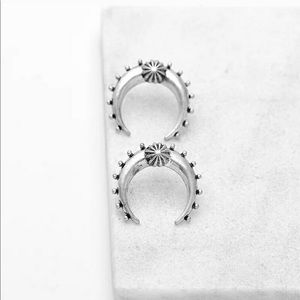 Made in USA - Artisan Crescent Moon Studs